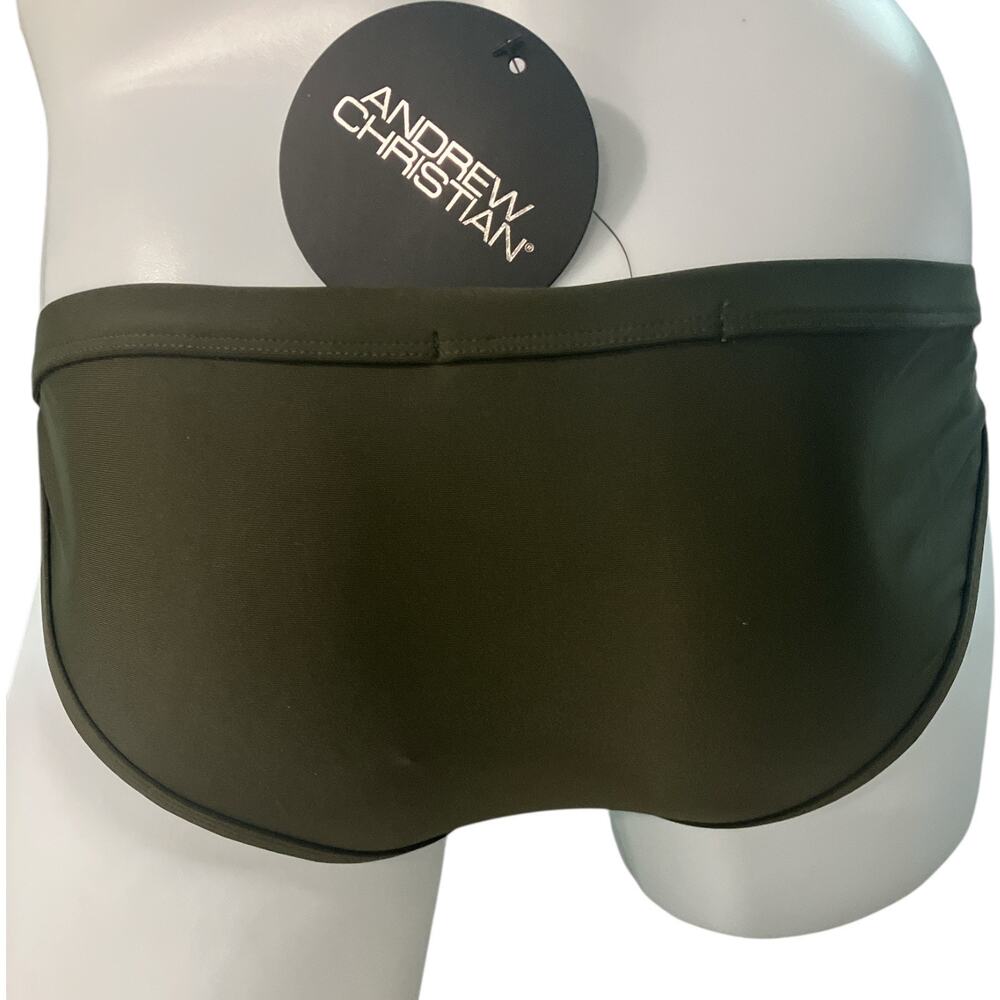 Andrew Christian Savoy Ring Bikini Olive XL Extra Large - Picture 9 of 14